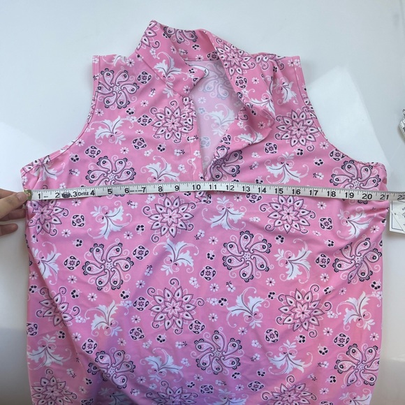 SOUTHWIND Pink UPF 50 Pebble Beach Top in Bandana N249 - Picture 13 of 14